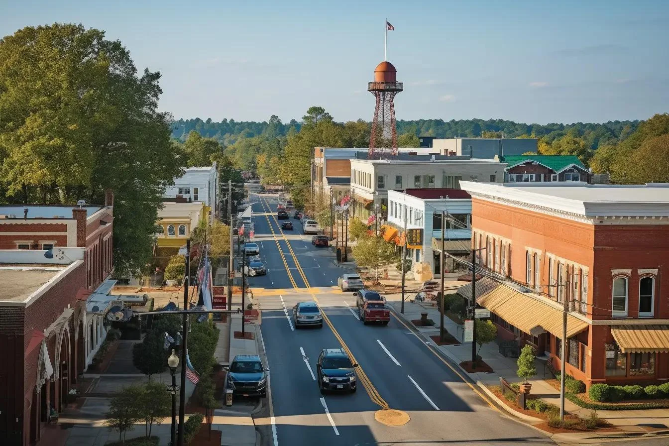 Downtown streetscape supplied for the Perry community guide